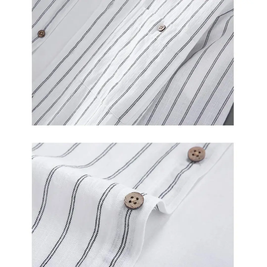 Linen Cotton Button-Down - Shirt CAAYWORLD