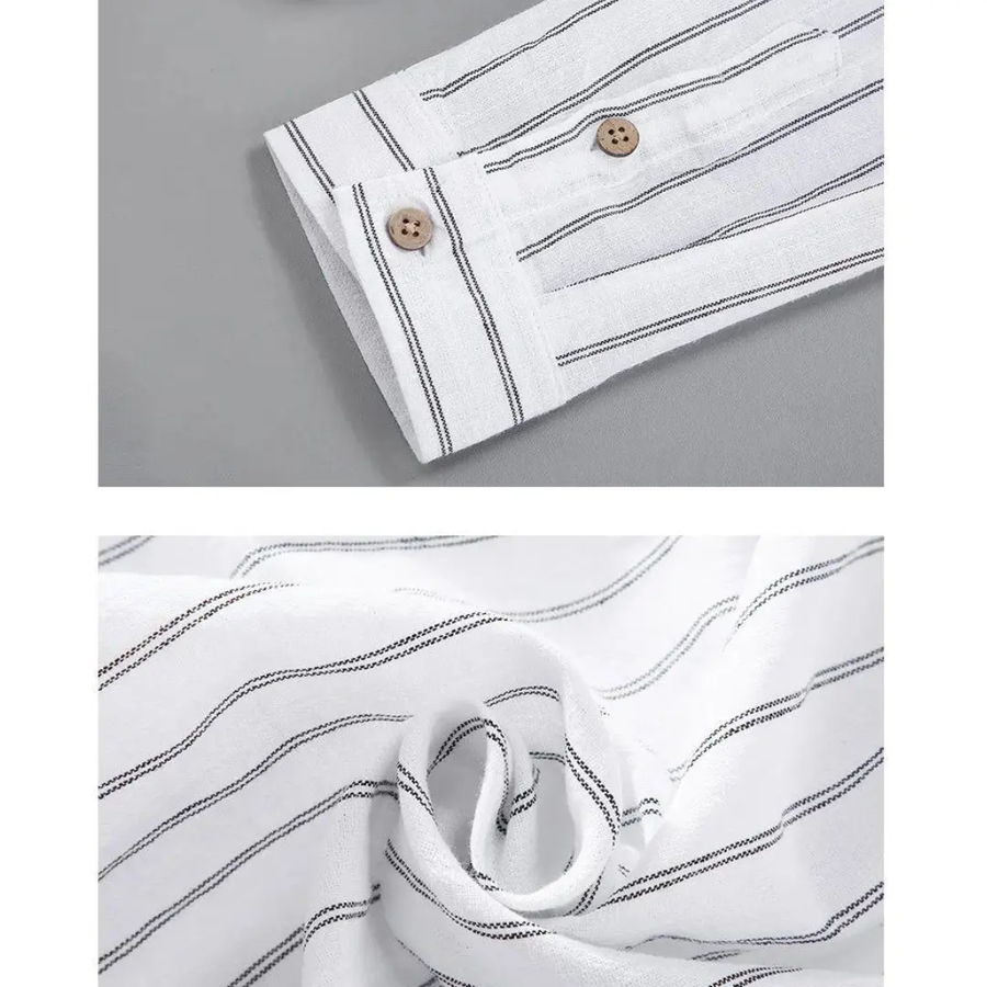 Linen Cotton Button-Down - Shirt CAAYWORLD