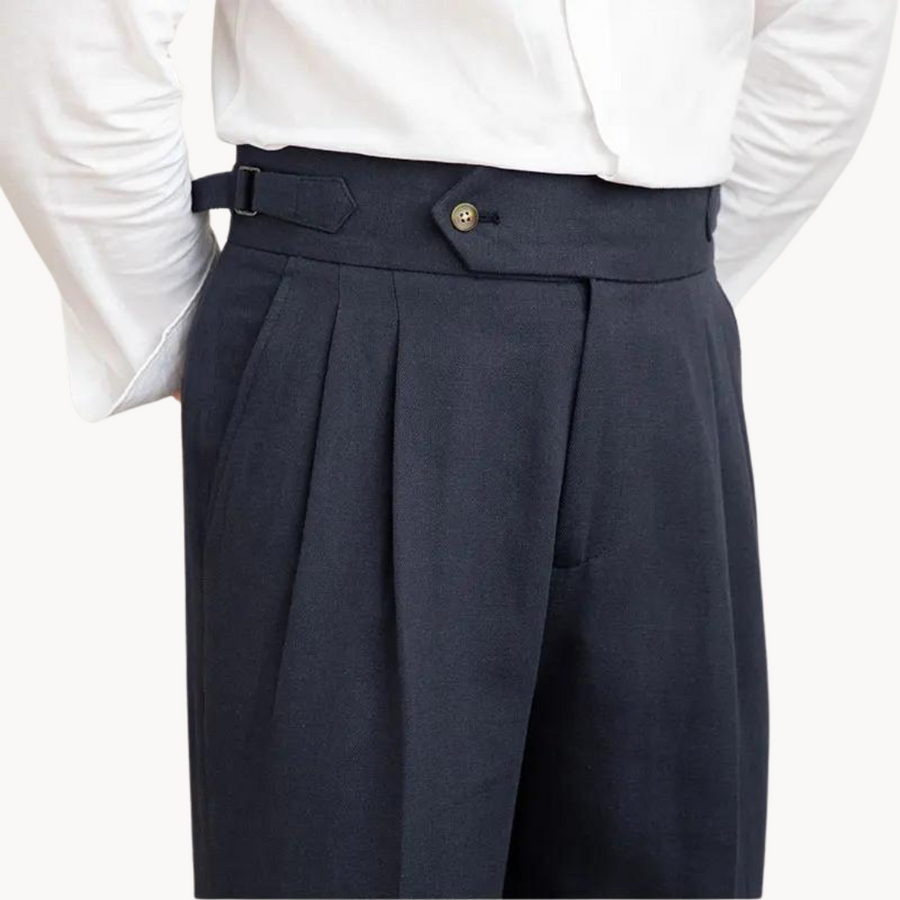 Linen-Cotton - Pleated Trouser CAAYWORLD