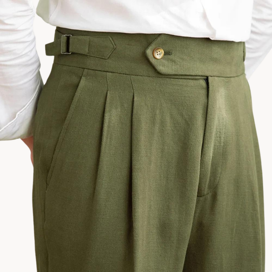 Linen-Cotton - Pleated Trouser CAAYWORLD