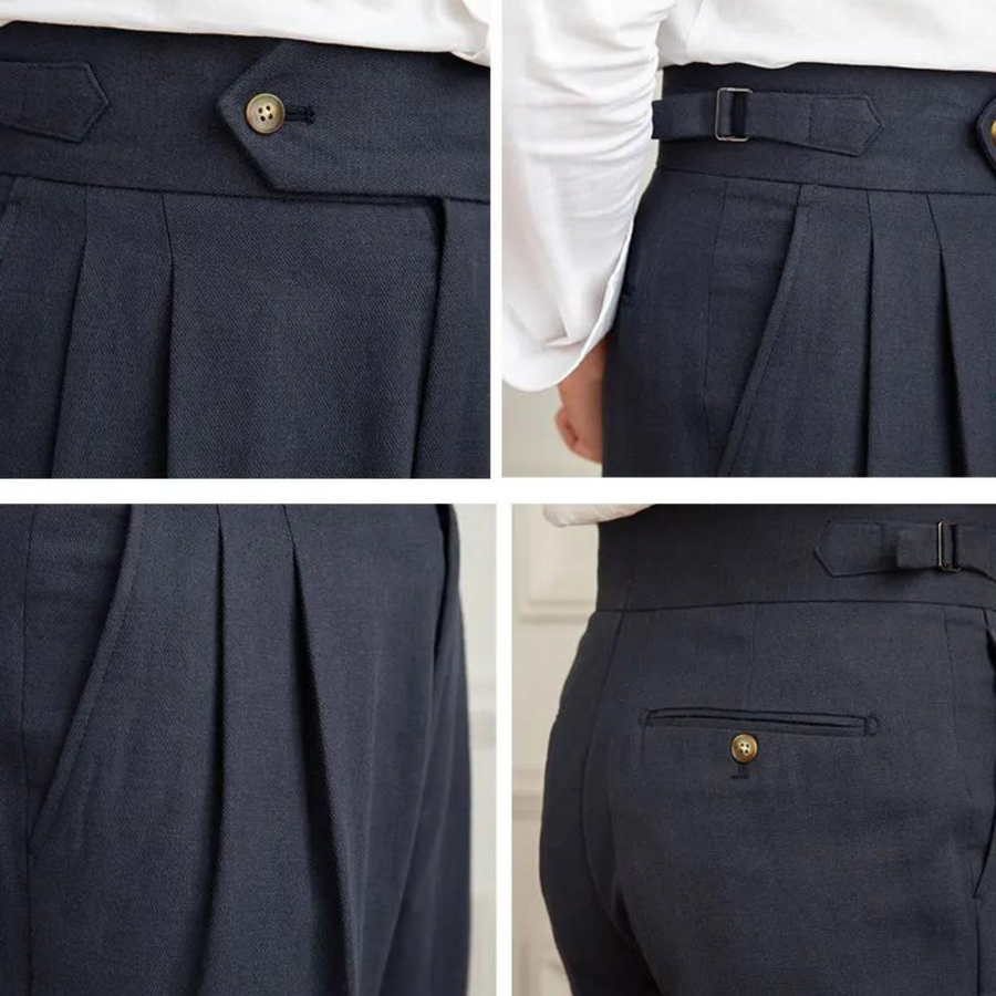 Linen-Cotton - Pleated Trouser CAAYWORLD