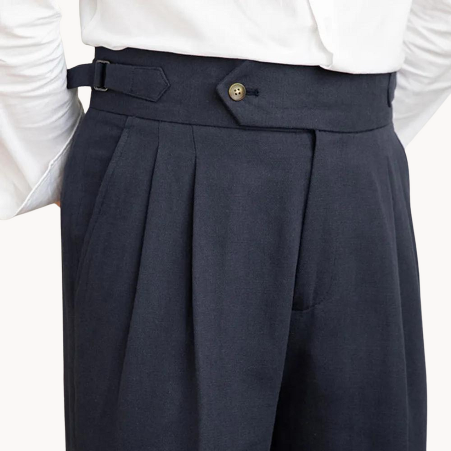 Linen-Cotton - Pleated Trouser CAAYWORLD