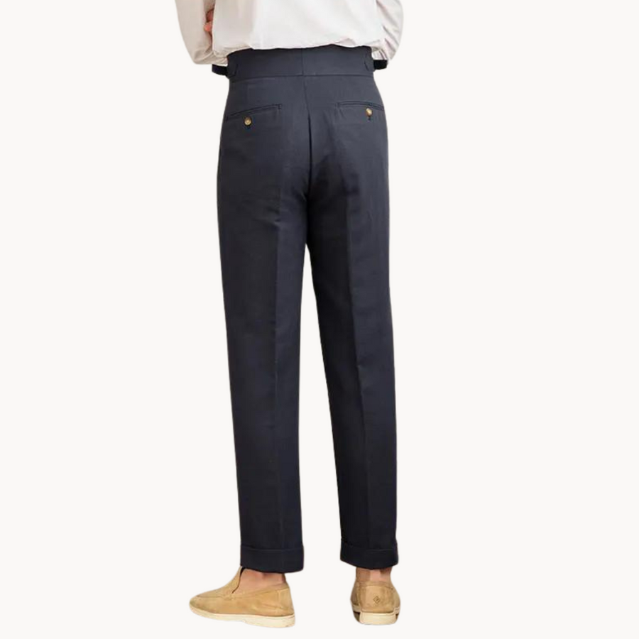 Linen-Cotton - Pleated Trouser CAAYWORLD