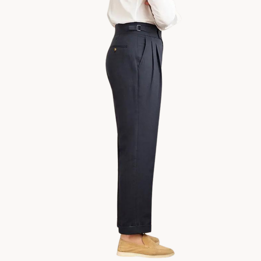Linen-Cotton - Pleated Trouser CAAYWORLD