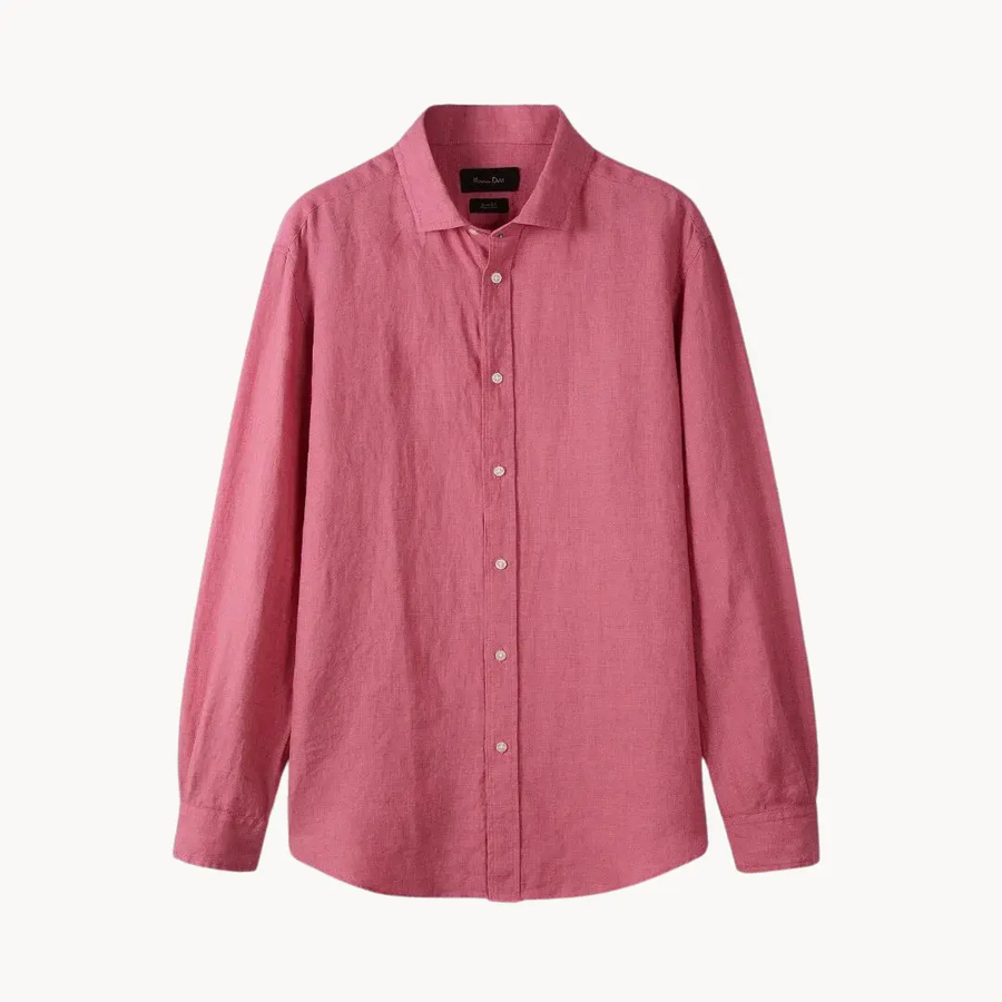 Linen-Cotton Spread Collar - Shirt CAAYWORLD