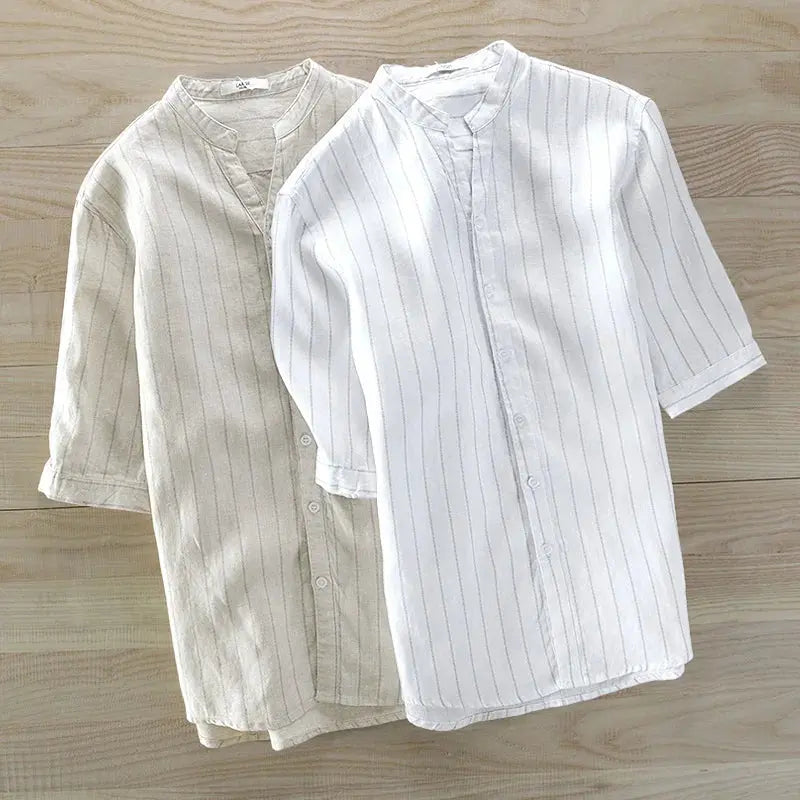 Linen Half Sleeve - Shirt CAAYWORLD