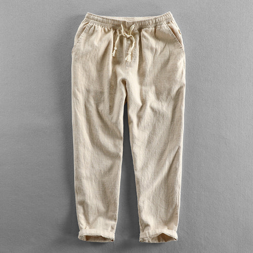 Linen Tailored Straight-Leg - Trousers CAAYWORLD MEN