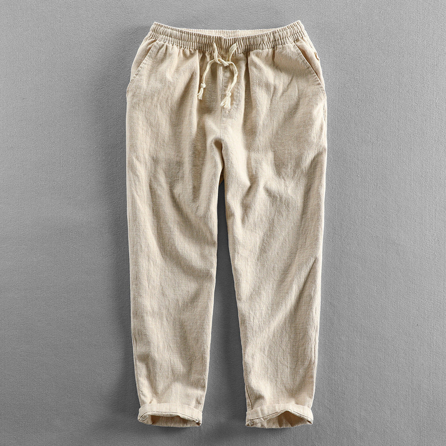 Linen Tailored Straight-Leg - Trousers CAAYWORLD MEN