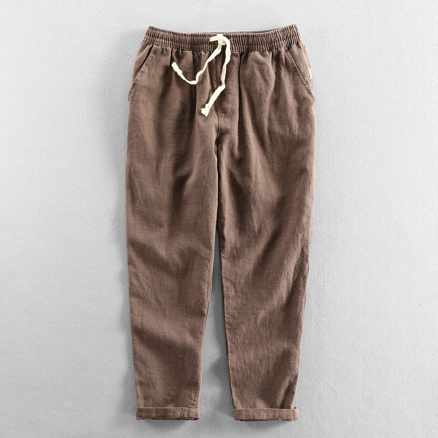 Linen Tailored Straight-Leg - Trousers CAAYWORLD MEN