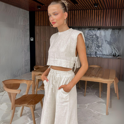 Linen Twin Set - Two-Piece Set CAAYWORLD