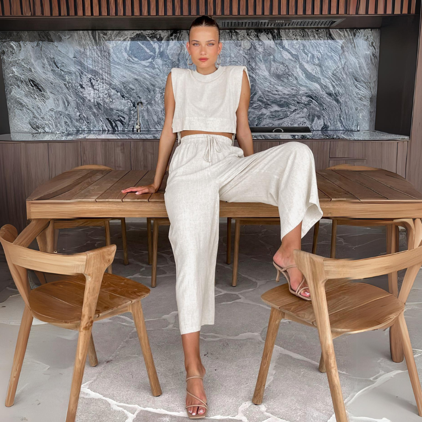 Linen Twin Set - Two-Piece Set CAAYWORLD