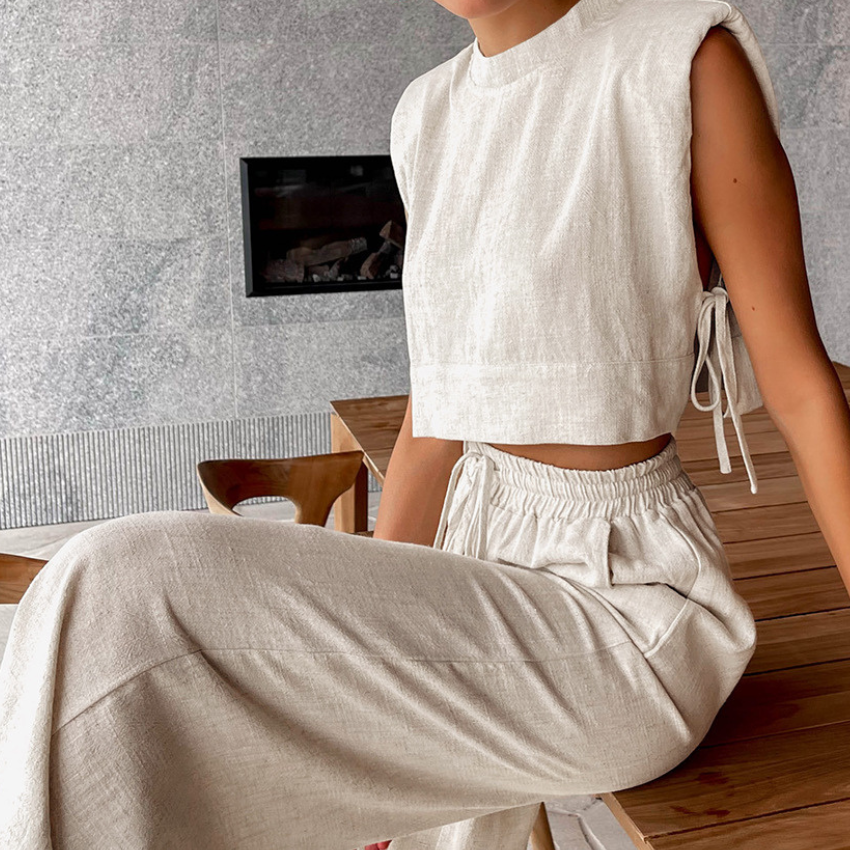 Linen Twin Set - Two-Piece Set CAAYWORLD