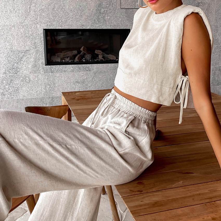 Linen Twin Set - Two-Piece Set CAAYWORLD