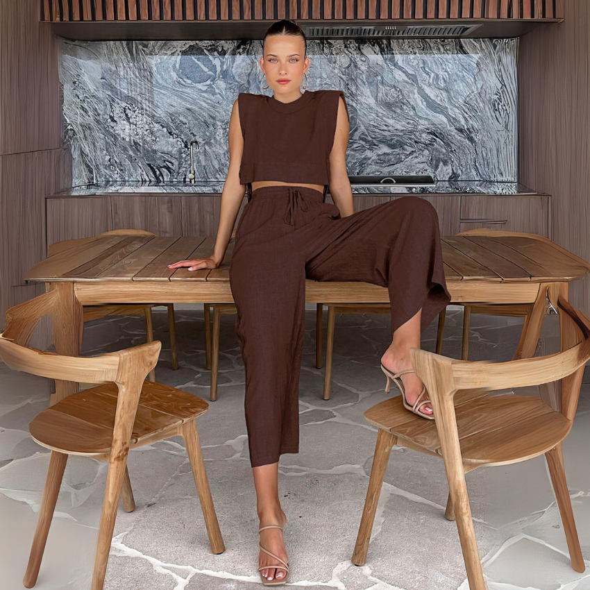Linen Twin Set - Two-Piece Set CAAYWORLD