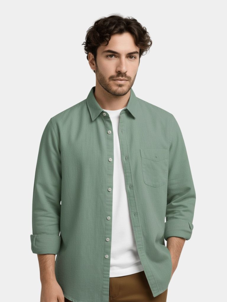 Long Sleeve Essential Linen Shirt - CAAYWORLD CAAYWORLD