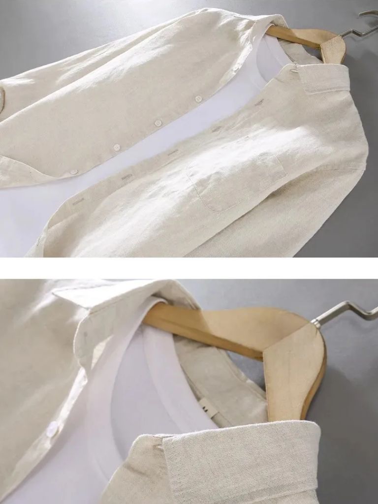 Long Sleeve Essential Linen Shirt - CAAYWORLD CAAYWORLD