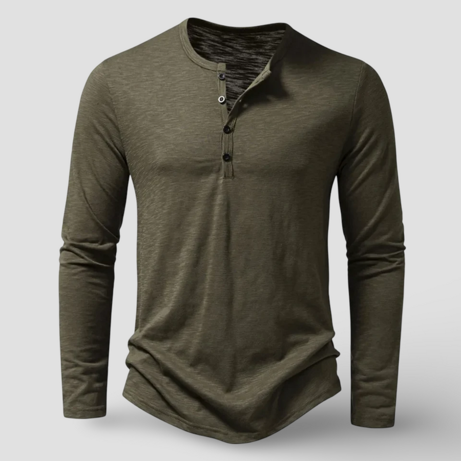 Long Sleeve Henley - T-Shirt CAAYWORLD MEN