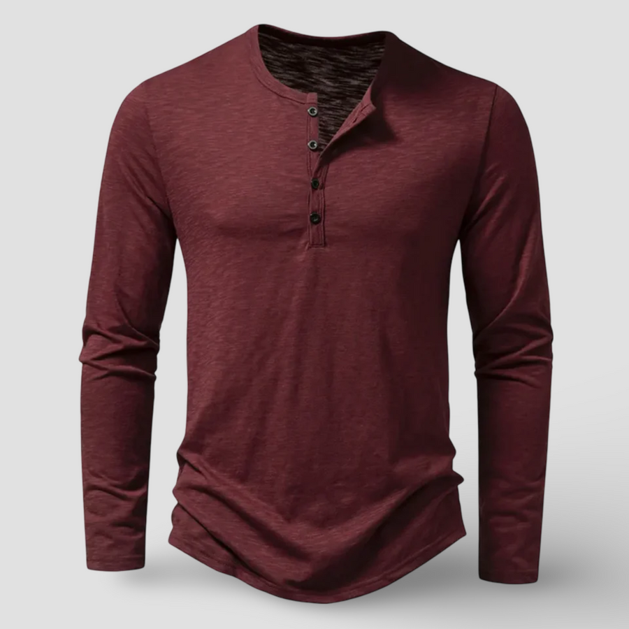 Long Sleeve Henley - T-Shirt CAAYWORLD MEN