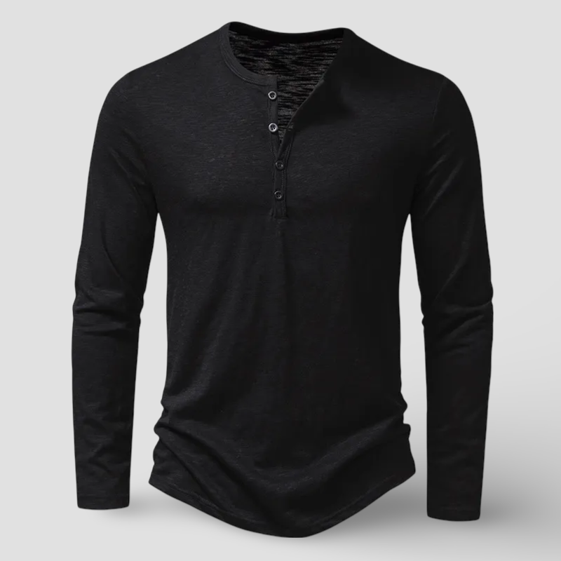Long Sleeve Henley - T-Shirt CAAYWORLD MEN