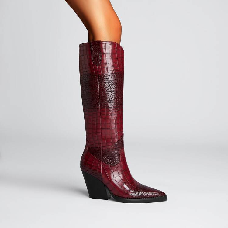 Westies Croc Leather Boots
