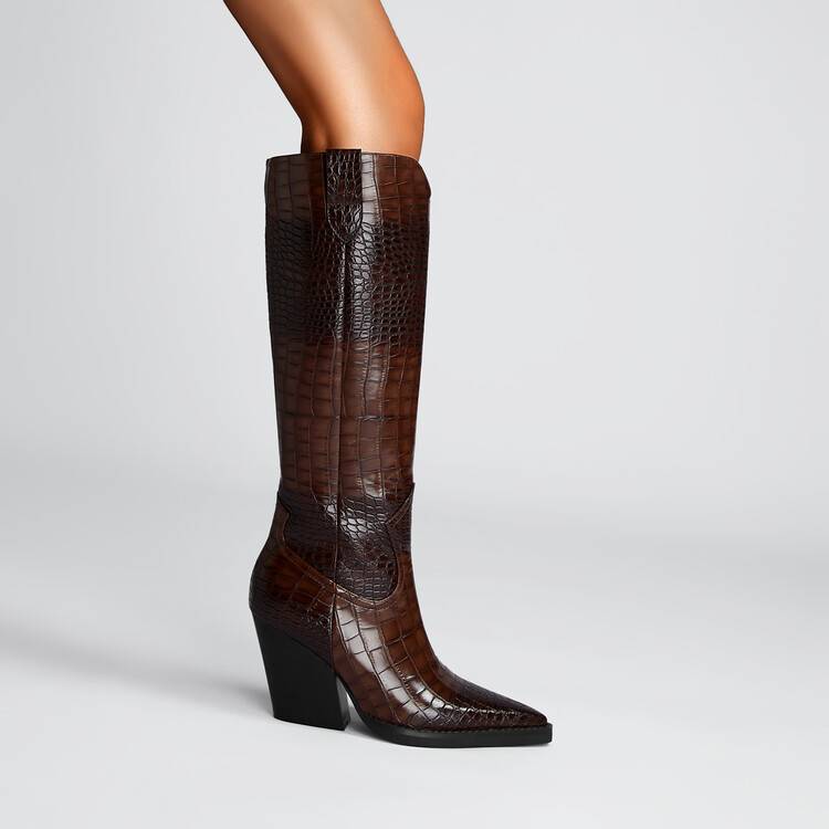 Westies Croc Leather Boots