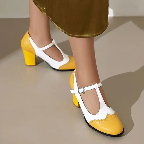 Mary Jane Block Heel - Heels CAAYWORLD WOMEN
