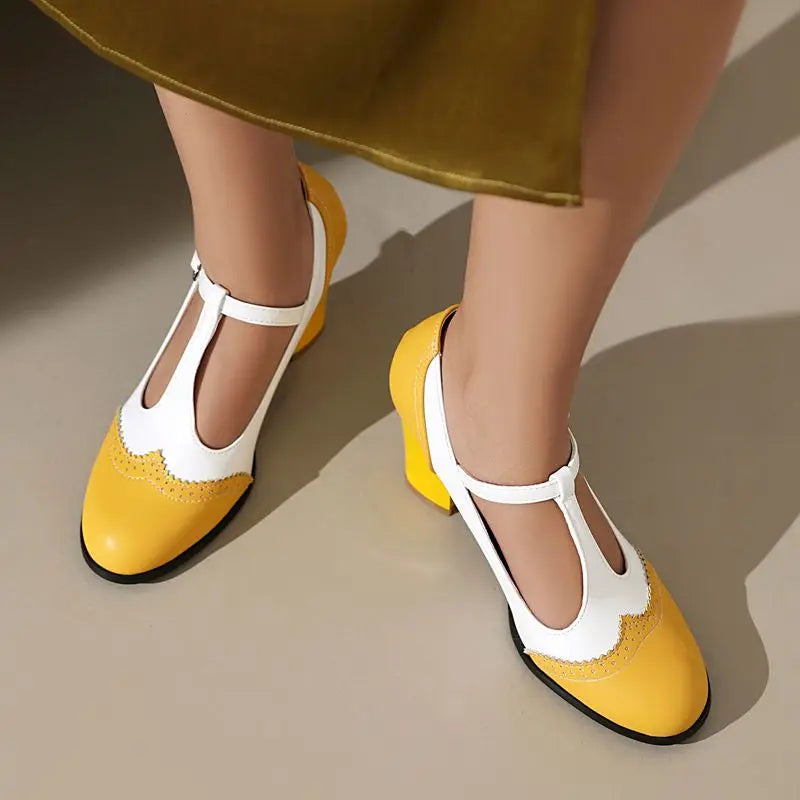 Mary Jane Block Heel - Heels CAAYWORLD WOMEN