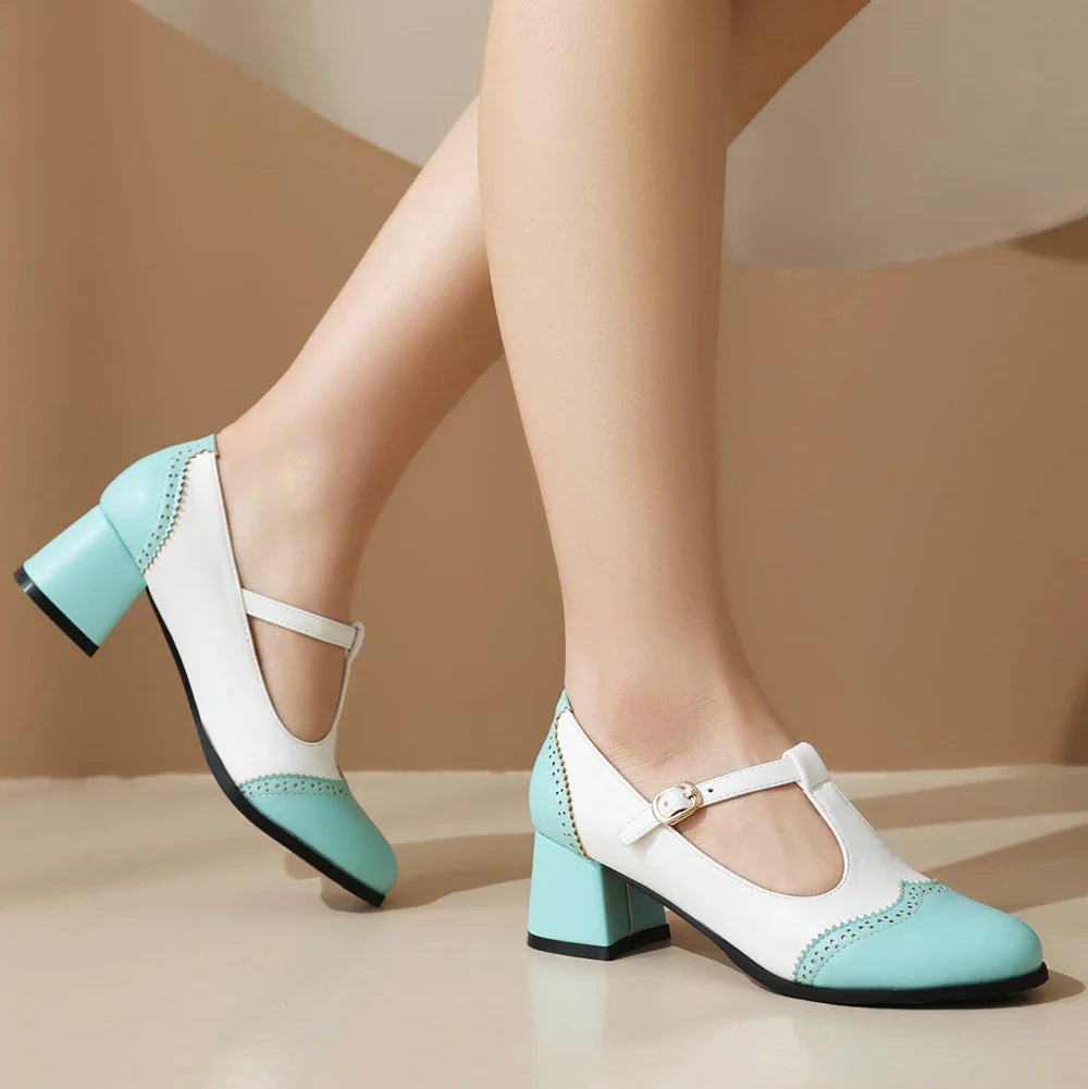 Mary Jane Block Heel - Heels CASA LARO WOMEN