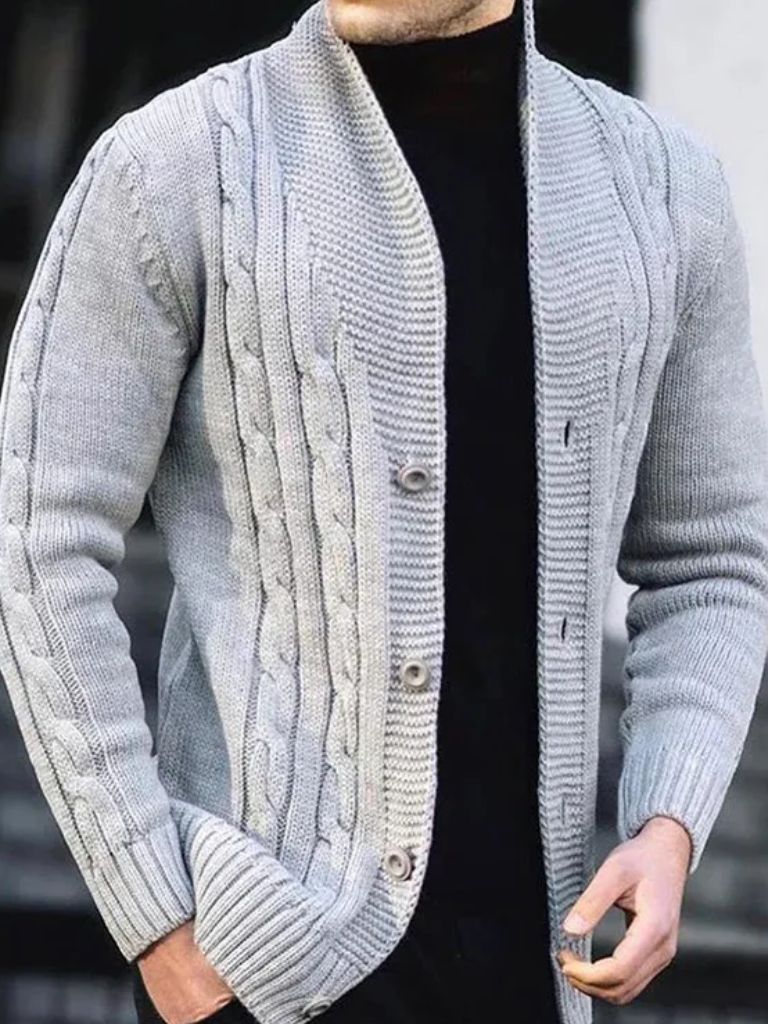 Men's Elegant Knit Cardigan - CAAYWORLD CAAYWORLD
