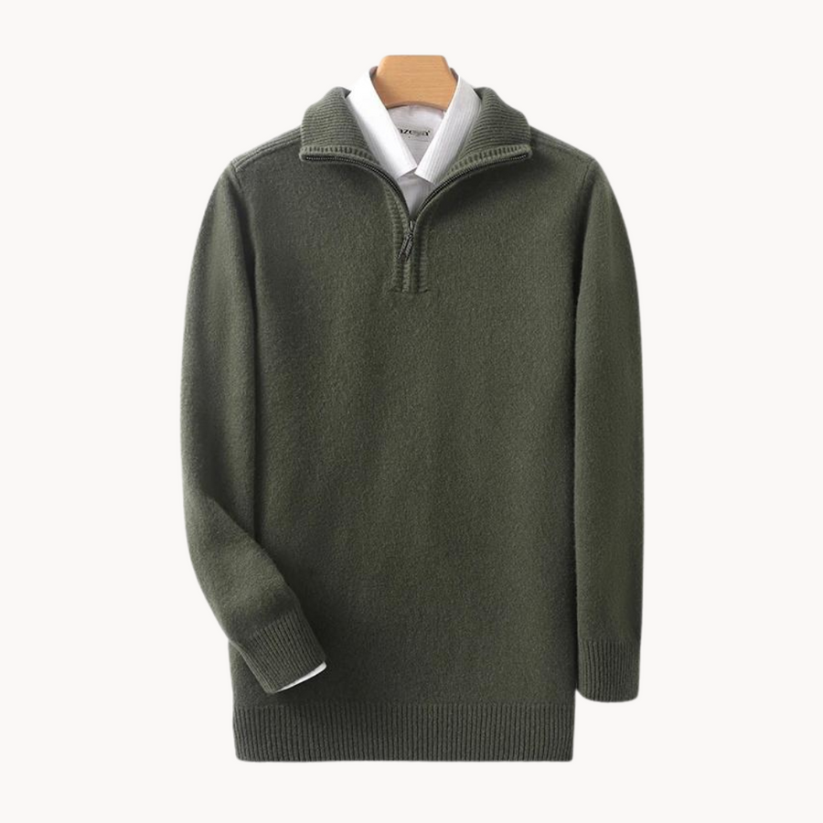 Merino Wool Quarter Zip - Sweater CAAYWORLD MEN