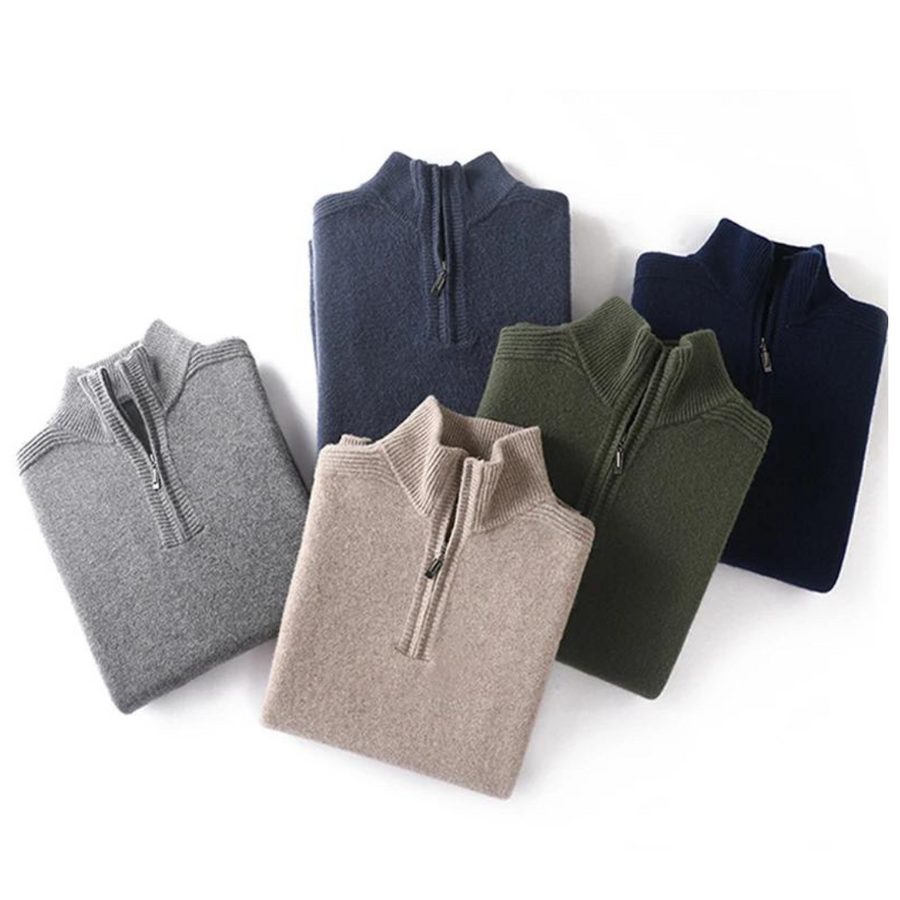 Merino Wool Quarter Zip - Sweater CAAYWORLD MEN