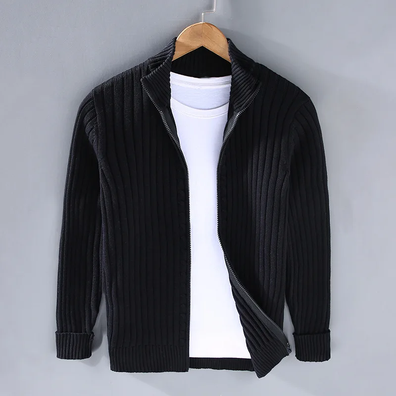 Merino Wool Zip Front - Cardigan CAAYWORLD MEN