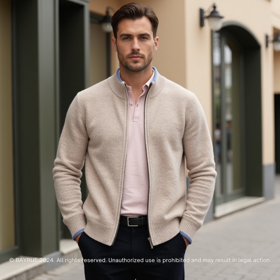 Merino Wool Zip Front - Sweater CAAYWORLD MEN