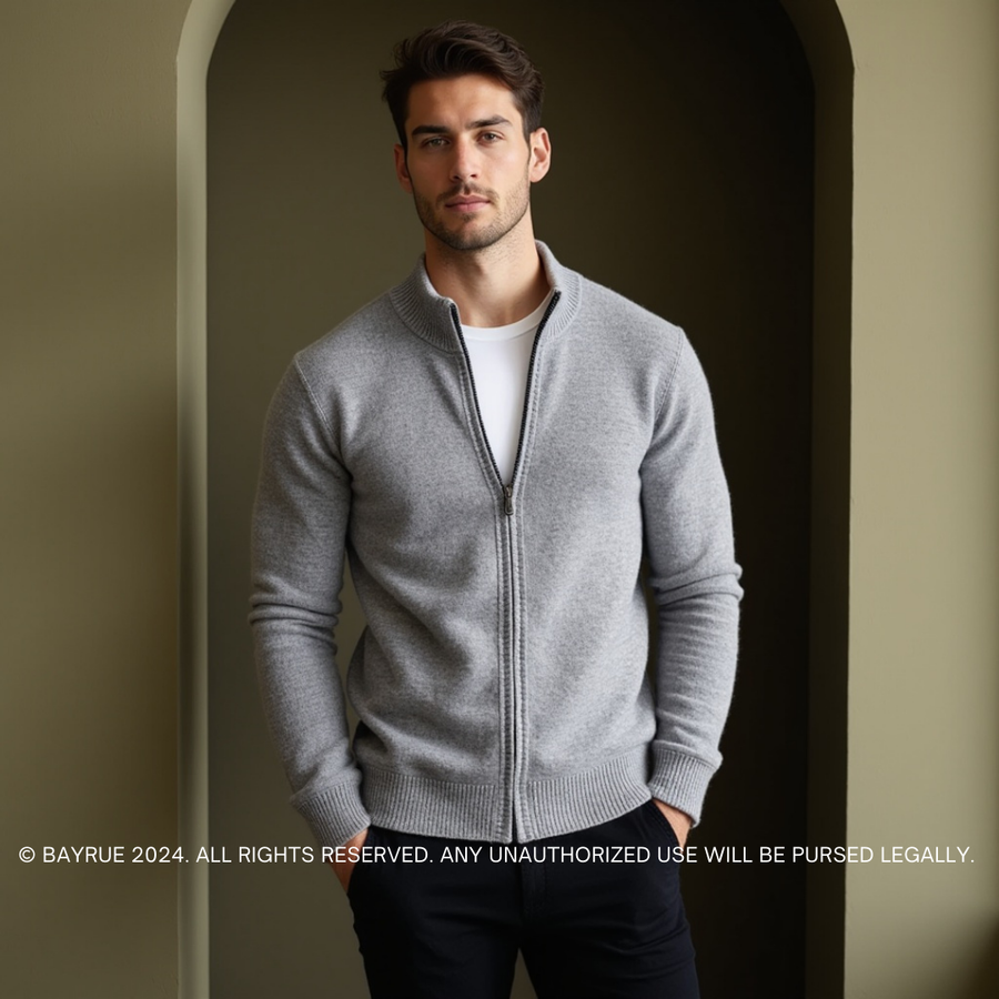 Merino Wool Zip Front - Sweater CAAYWORLD MEN