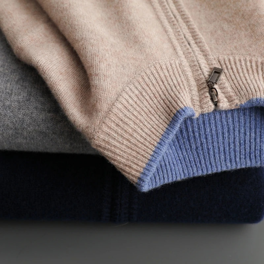 Merino Wool Zip Front - Sweater CAAYWORLD MEN
