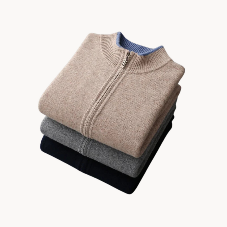 Merino Wool Zip Front - Sweater CAAYWORLD MEN