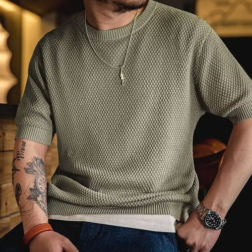 Milano Retro Ribbed Knit - T-Shirt CAAYWORLD MEN