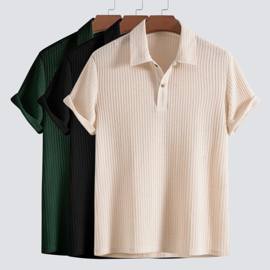 Milano Waffle Knit - Polo Shirt CAAYWORLD MEN
