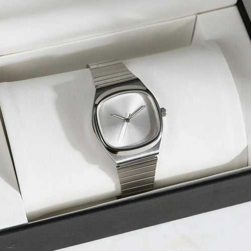 Minimalist Black Leather Strap - Watch CAAYWORLD MEN