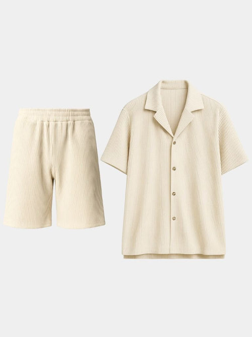 Minimalist Corduroy Set Shorts and Shirt - CAAYWORLD CAAYWORLD