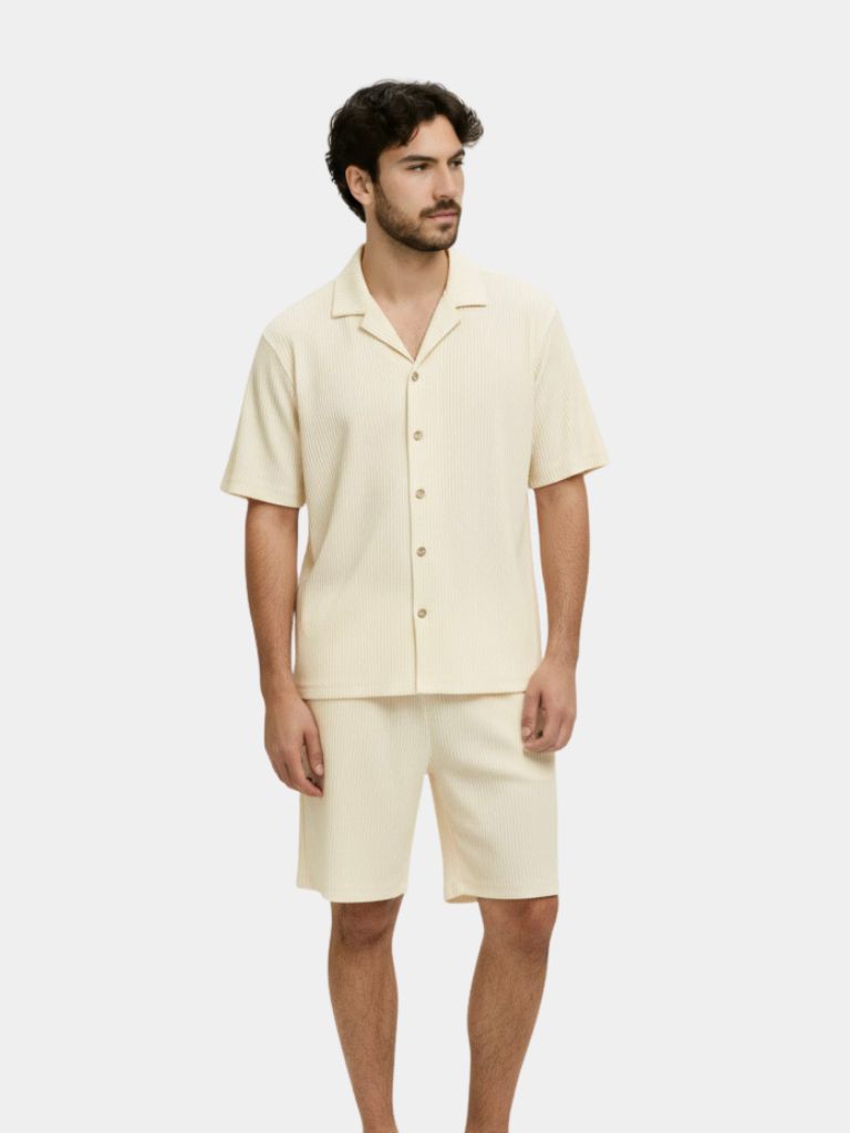 Minimalist Corduroy Set Shorts and Shirt - CAAYWORLD CAAYWORLD