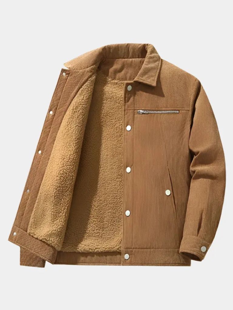 Minimalist Corduroy Sherpa Jacket - CAAYWORLD CAAYWORLD