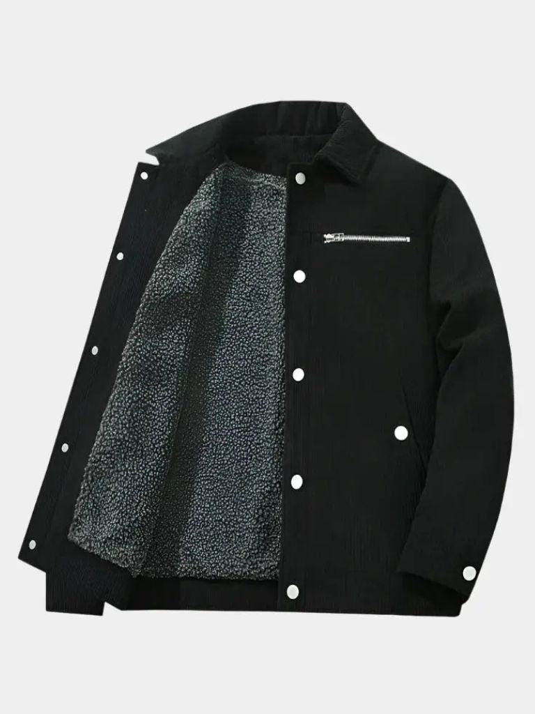 Minimalist Corduroy Sherpa Jacket - CAAYWORLD CAAYWORLD