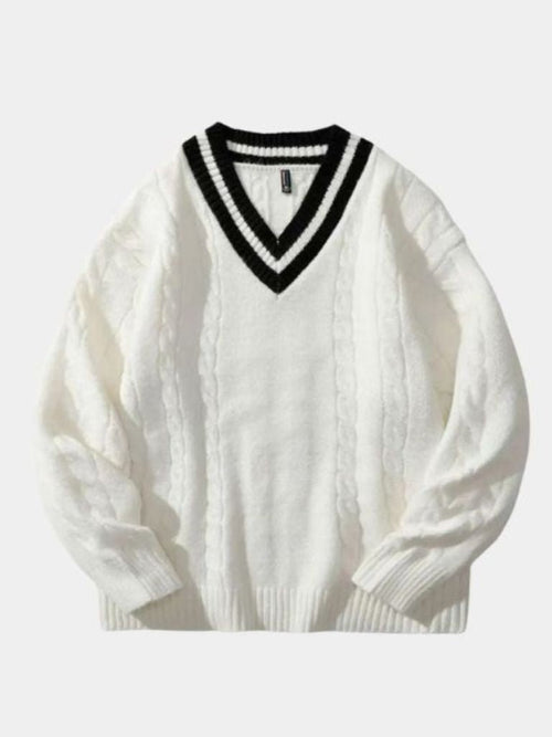 Minimalist V-Neck Sweater - CAAYWORLD CAAYWORLD