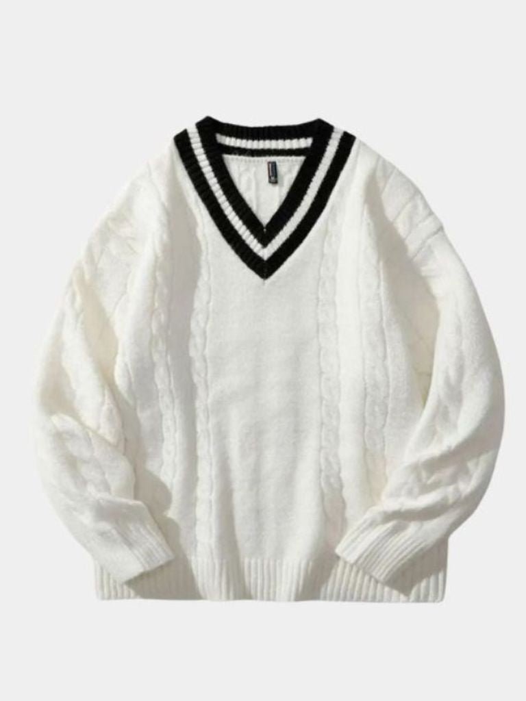 Minimalist V-Neck Sweater - CAAYWORLD CAAYWORLD
