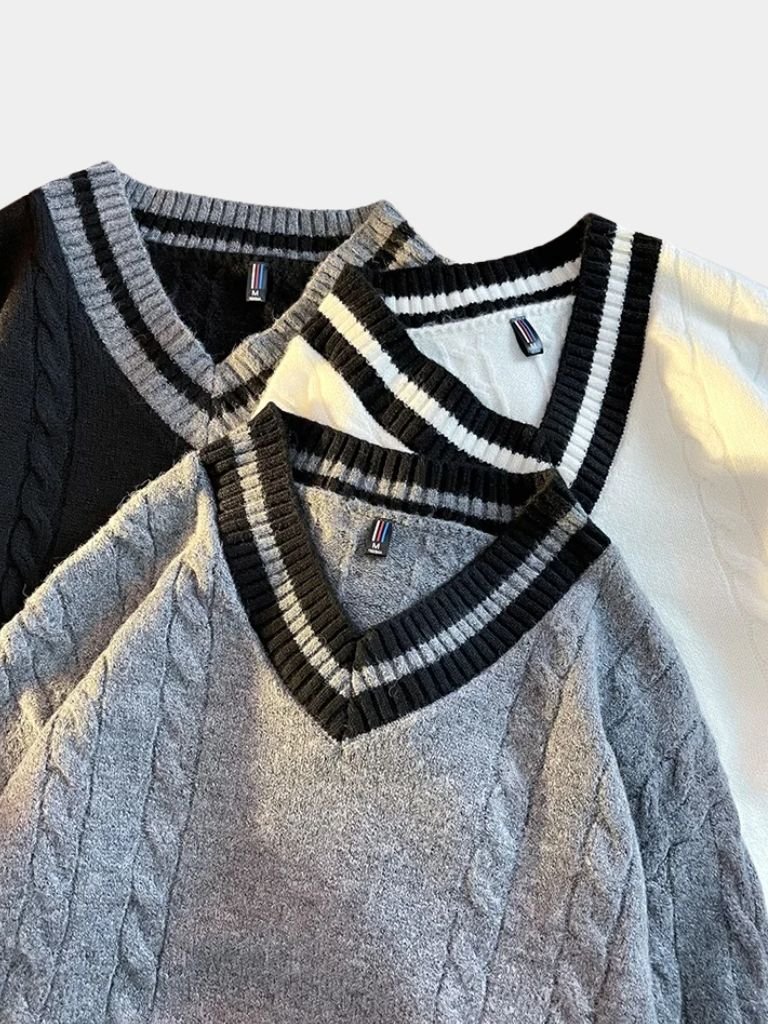 Minimalist V-Neck Sweater - CAAYWORLD CAAYWORLD