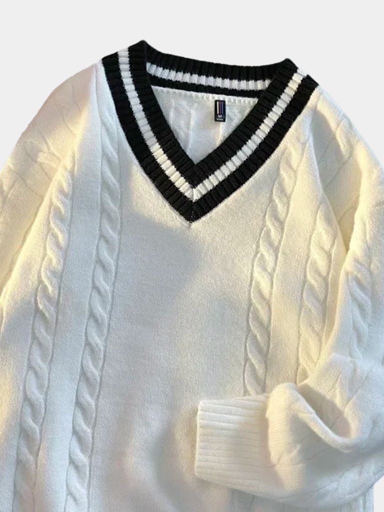Minimalist V-Neck Sweater - CAAYWORLD CAAYWORLD