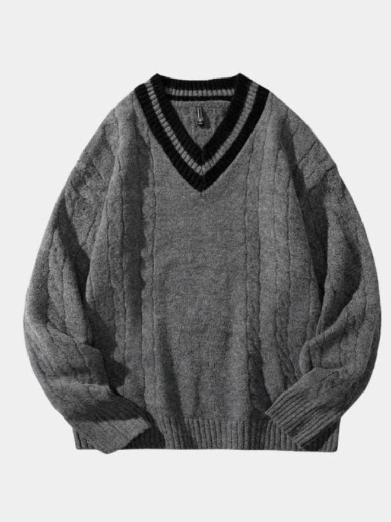 Minimalist V-Neck Sweater - CAAYWORLD CAAYWORLD