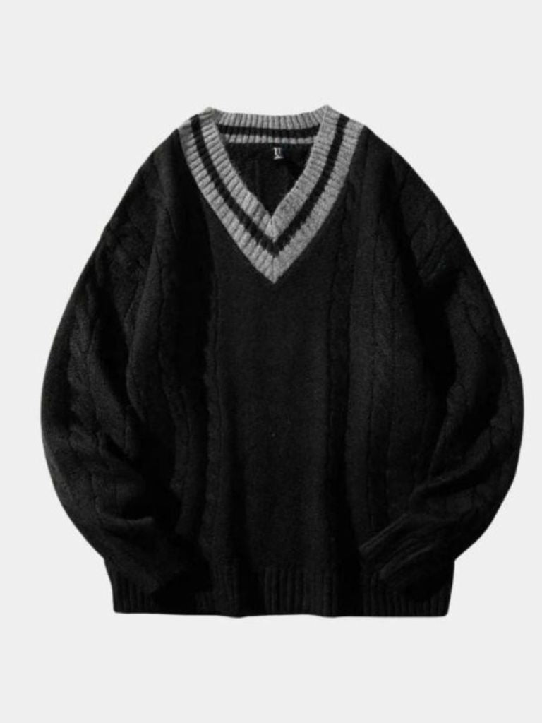 Minimalist V-Neck Sweater - CAAYWORLD CAAYWORLD