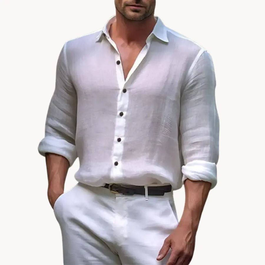 Modena Cotton-Linen Button-Down - Shirt CAAYWORLD
